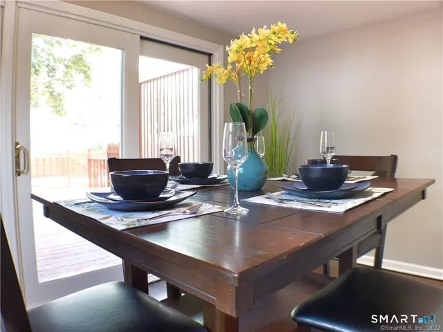 a view of a workspace with a table