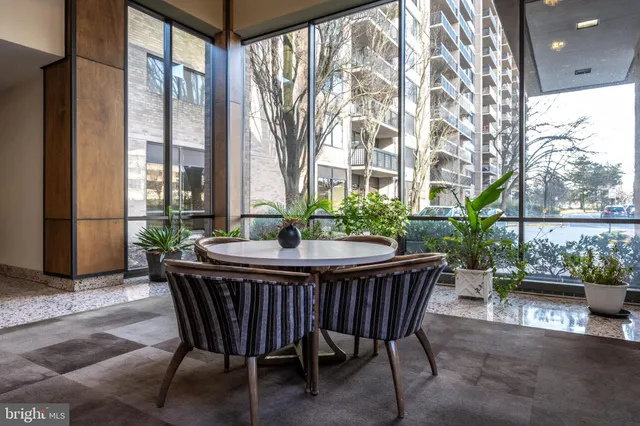 a front view of a building with a street