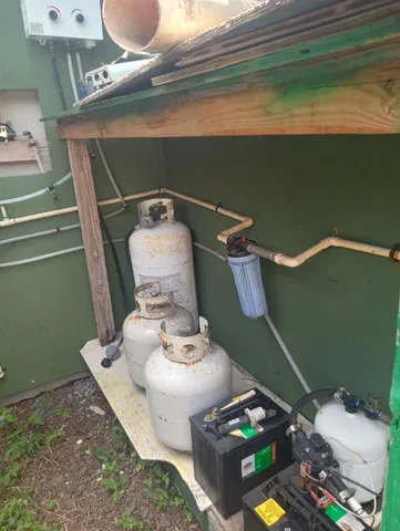 a bathroom with a sink and mirror