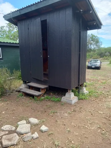 a backyard of a house