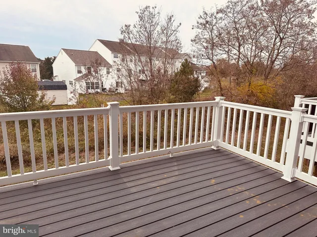 a view of wooden balcony