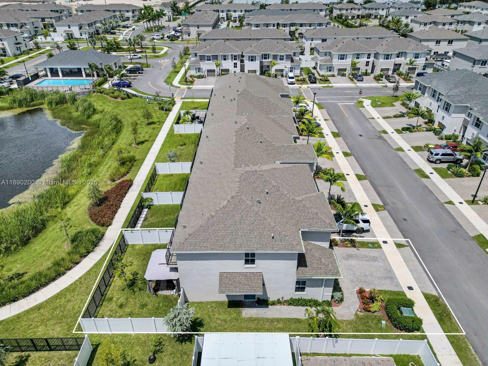 1772 Southeast 8th Street Homestead, FL 33033 - Photo 35 of 42 an aerial view of a house with a garden