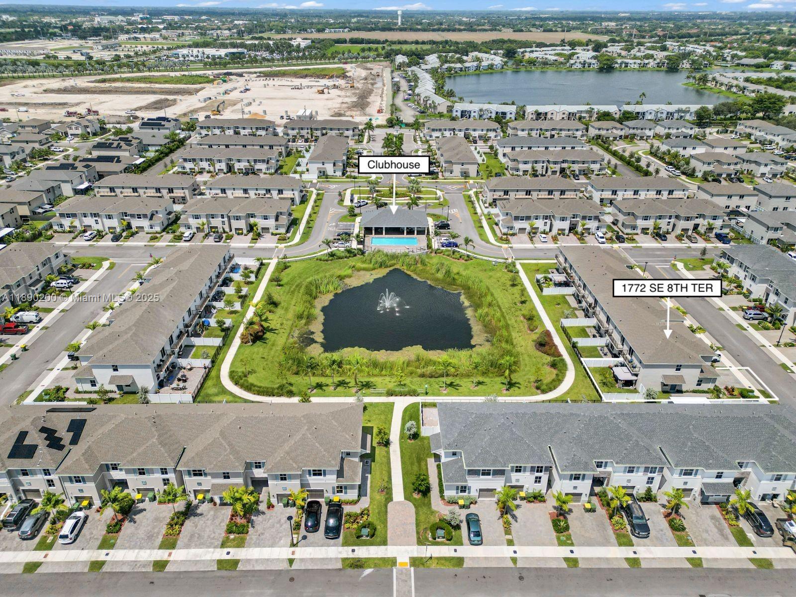 1772 Southeast 8th Street Homestead, FL 33033 - Photo 40 of 42 an aerial view of residential building and parking space