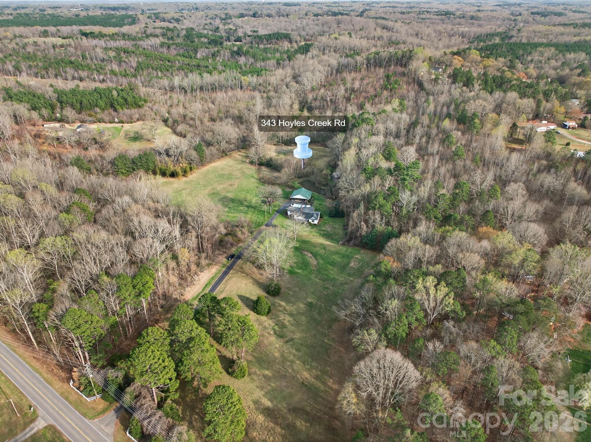 343 Hoyles Creek Road Dallas, NC 28034 - Photo 28 of 31 a view of a yard with plants and large trees