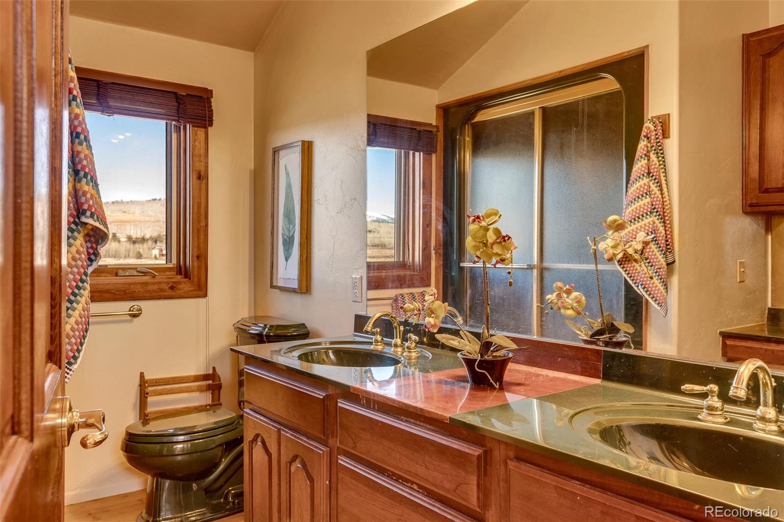 1528 Silver Heels Road Fairplay, CO 80440 - Photo 29 of 50 a bathroom with a sink and a mirror