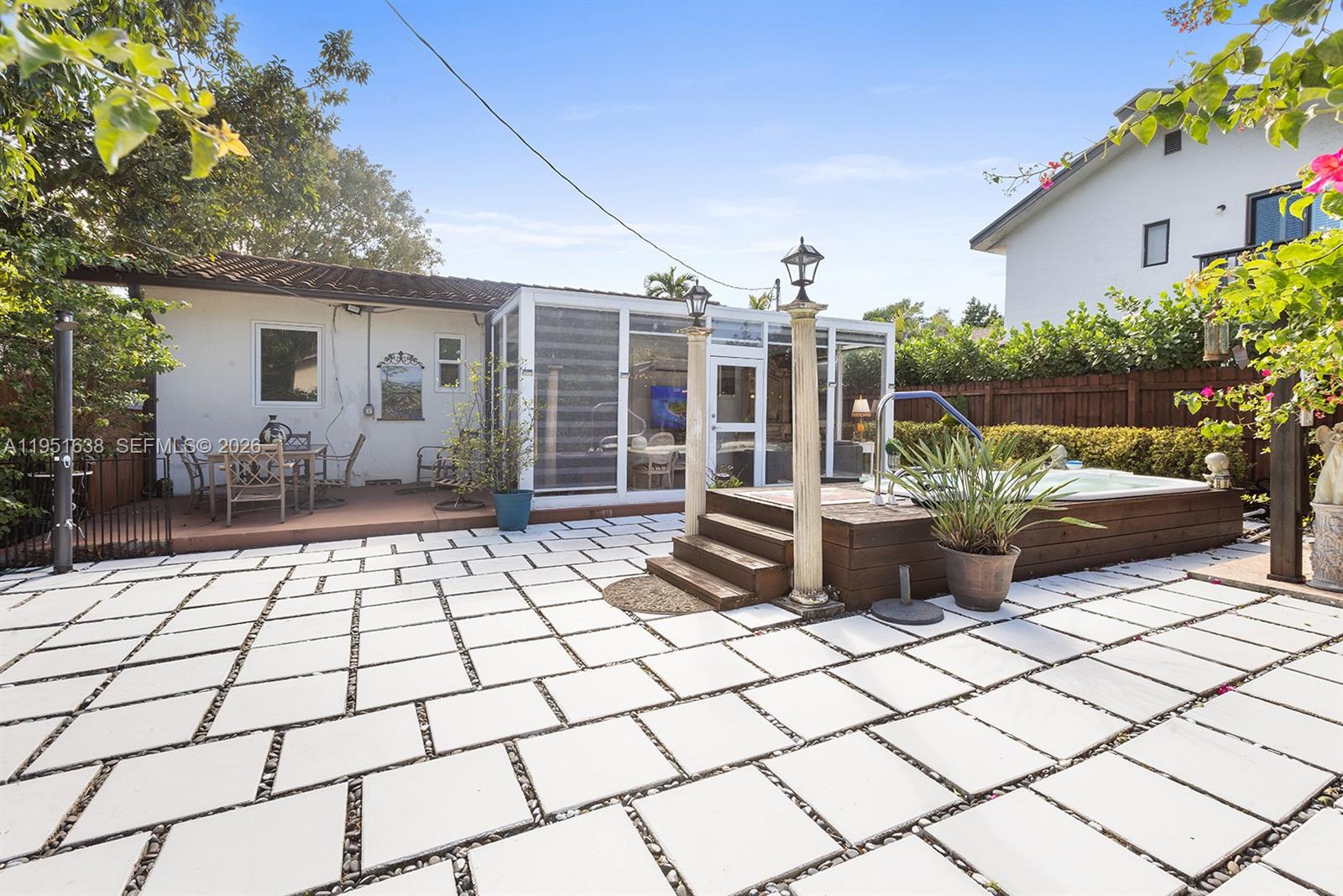 4331 Southwest 7th Street Miami, FL 33134 - Photo 31 of 46 a view of a terrace with seating space