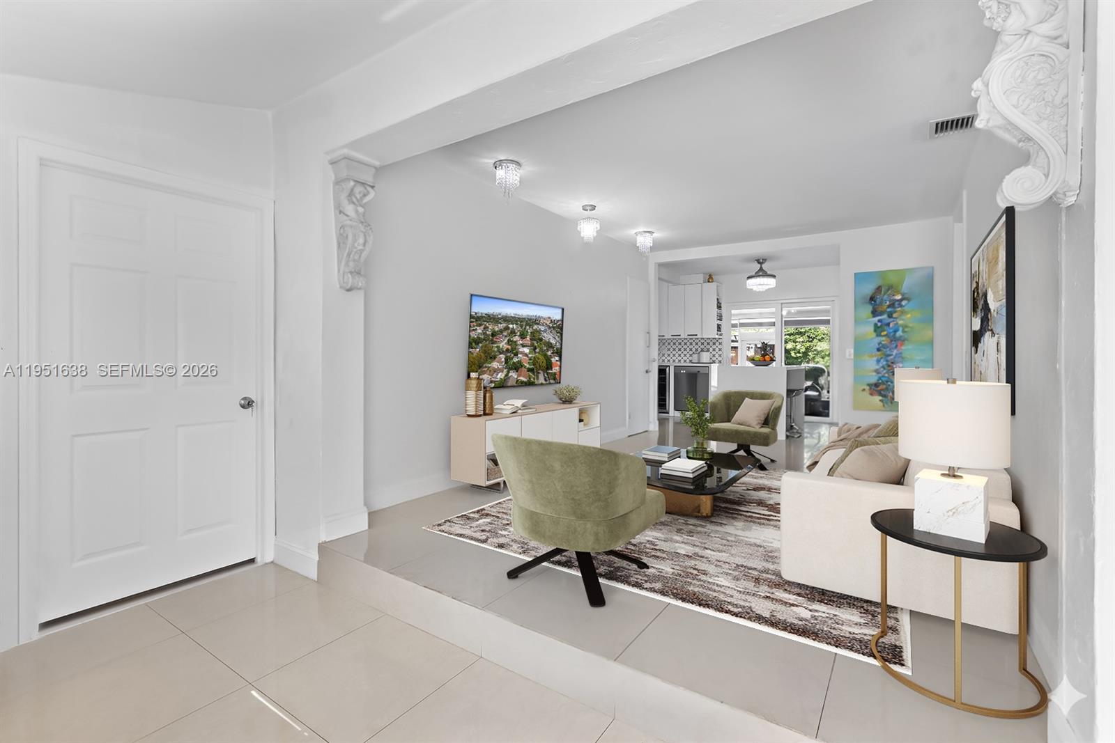 4331 Southwest 7th Street Miami, FL 33134 - Photo 7 of 46 a living room with furniture and a couch