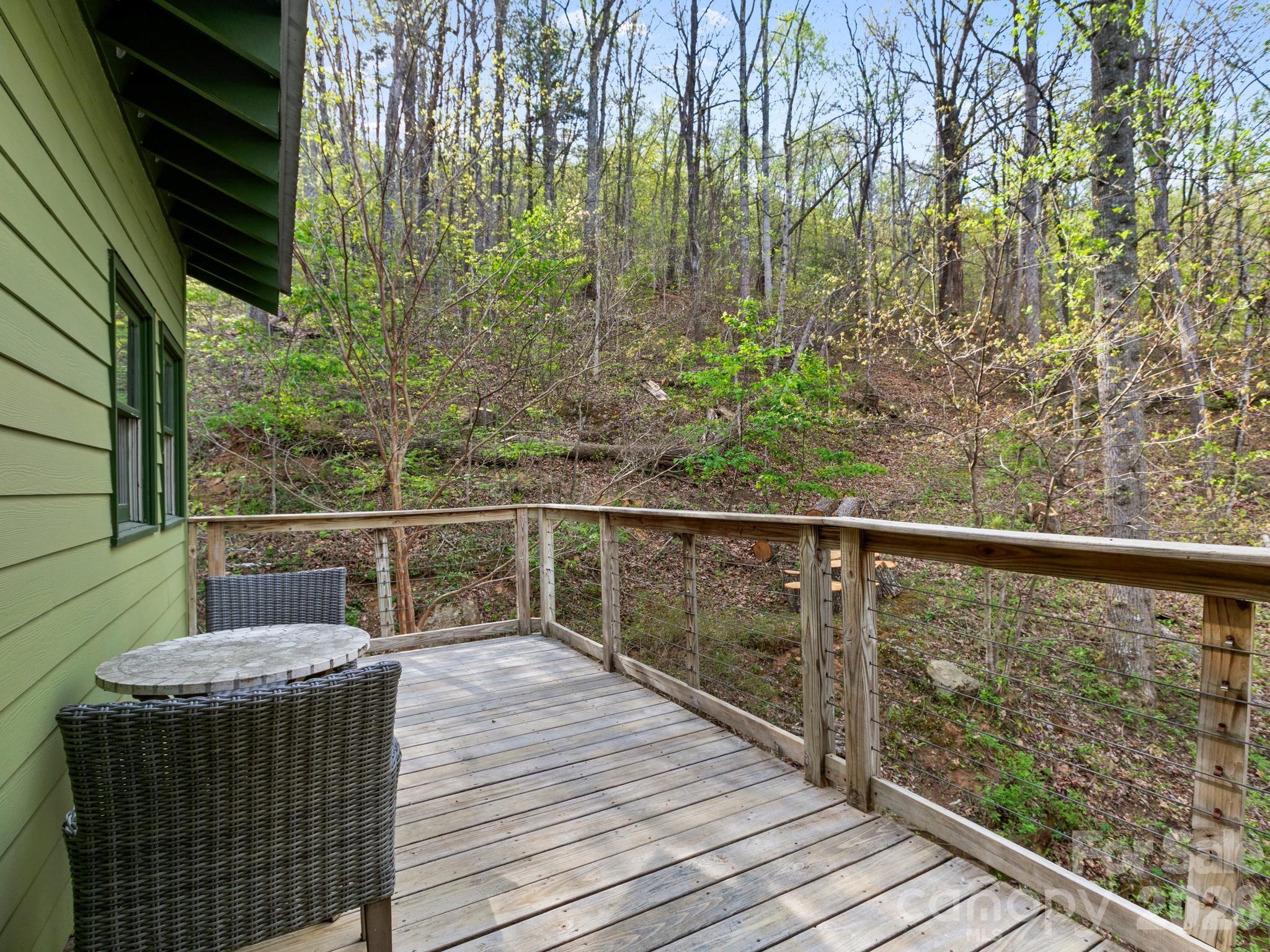 291 Webb Cove Road Asheville, NC 28804 - Photo 28 of 34 a view of balcony with wooden floor and fence