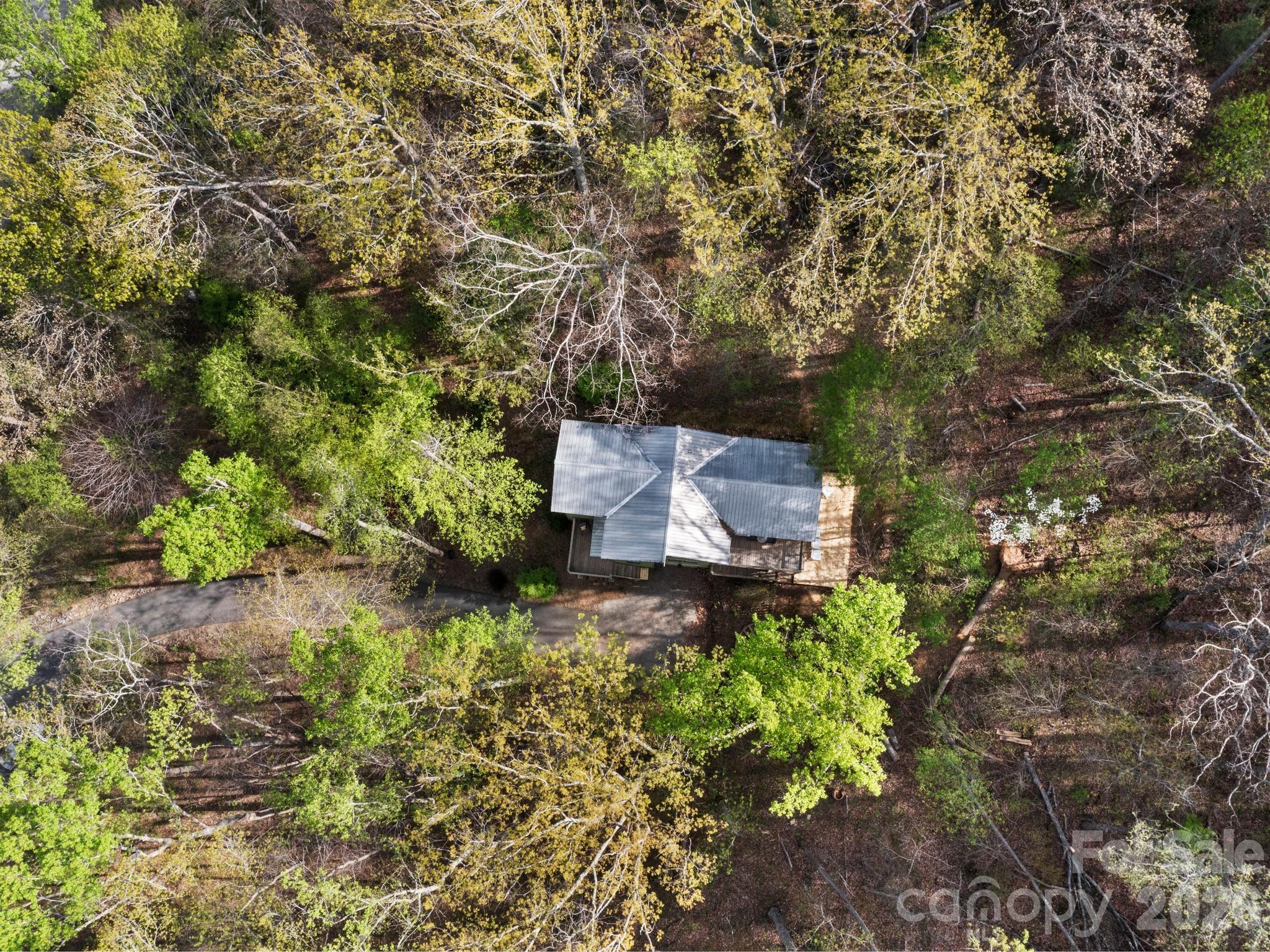 291 Webb Cove Road Asheville, NC 28804 - Photo 31 of 34 an aerial view of a house with a yard and trees all around