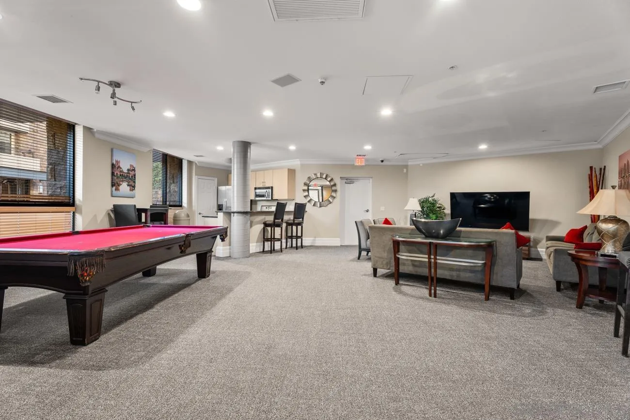 1400 Broadway, Unit 1505 San Diego, CA 92101 - Photo 30 of 34 a living room with furniture and pool table