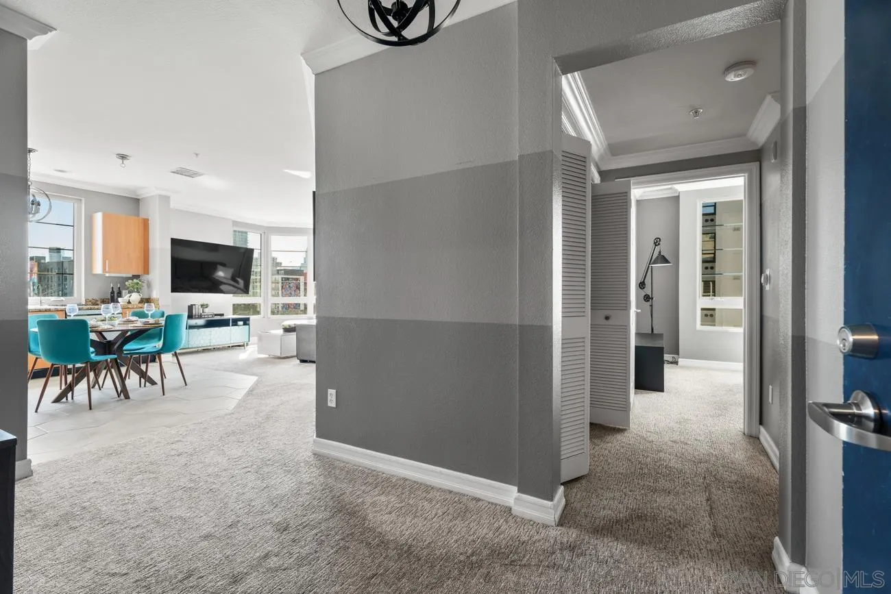 1400 Broadway, Unit 1505 San Diego, CA 92101 - Photo 8 of 34 a view of a livingroom with kitchen and furniture
