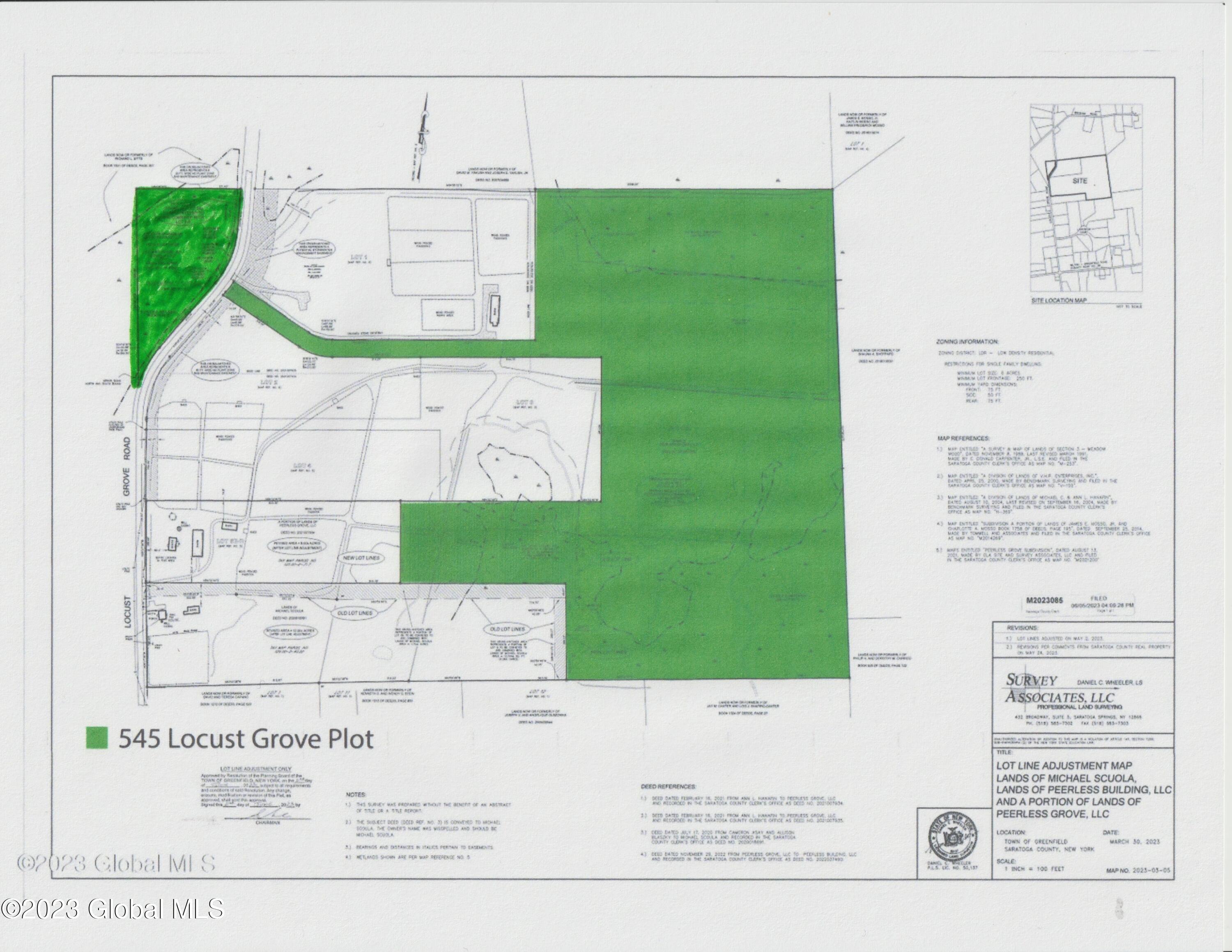 545 Locust Grove Road Greenfield, NY 12833 - Photo 3 of 6 Updated 545 parcel highlighted in green