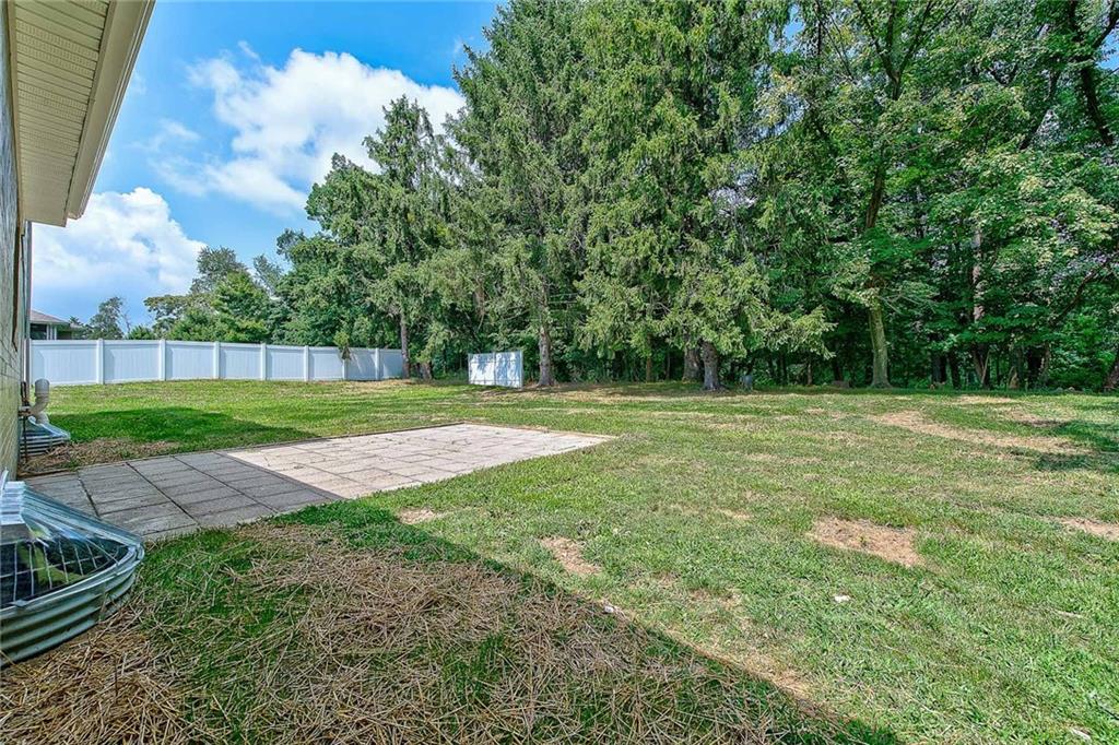 226 McCoy Place Road Sewickley, PA 15143 - Photo 23 of 25 This large, flat and private back yard is lined by woods. With a roomy patio for outdoor grilling and seating, this yard is the perfect outside entertaining space.