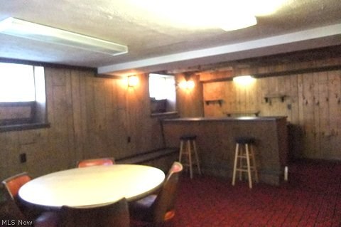 6127 Hopkins Road Mentor, OH 44060 - Photo 10 of 12 Recreation room was finished in 1998 and has built in seating. Dry bar with stools and carpeted.