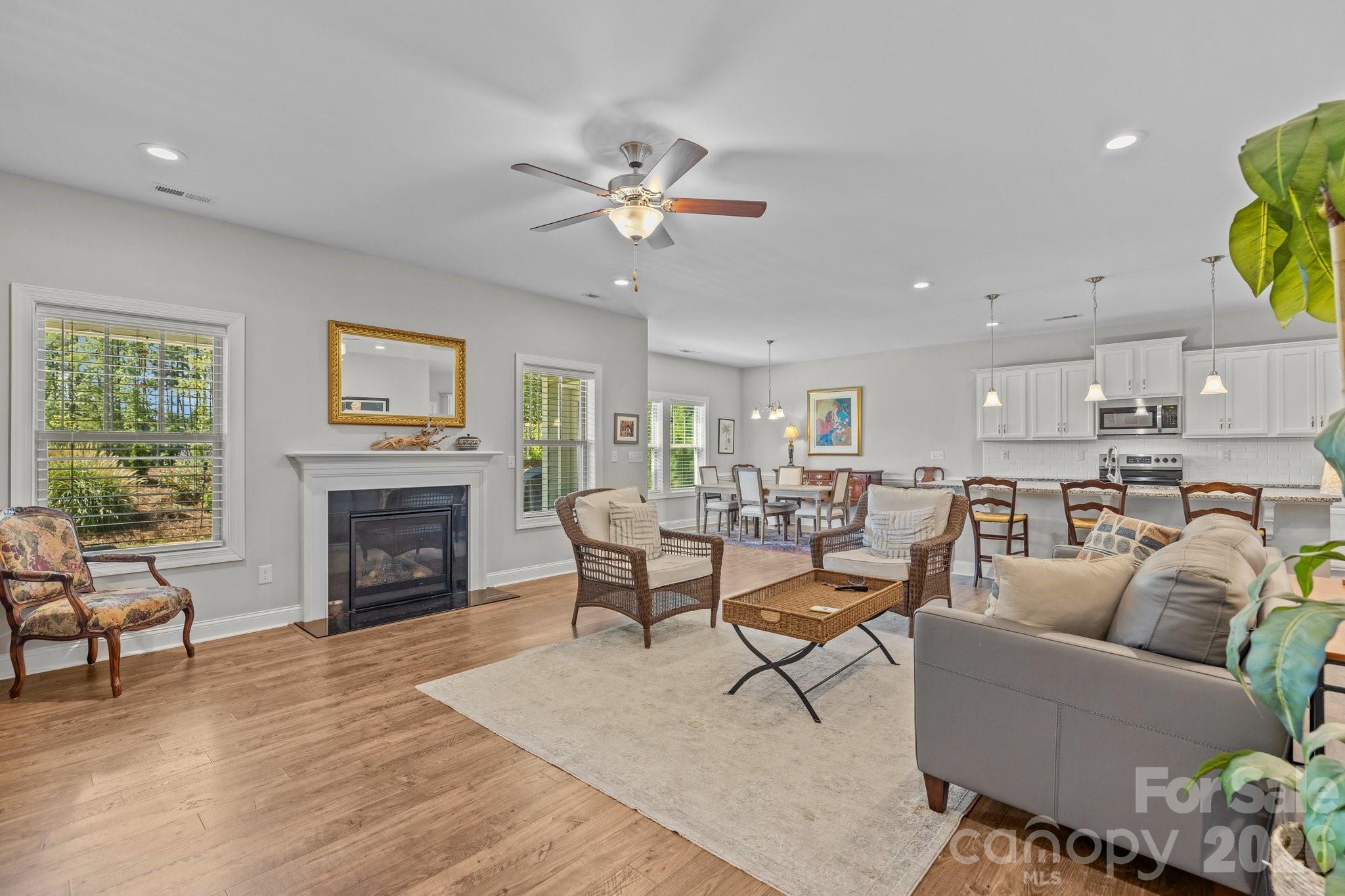 4697 Rinaldo Road York, SC 29745 - Photo 6 of 37 a living room with furniture and a fireplace