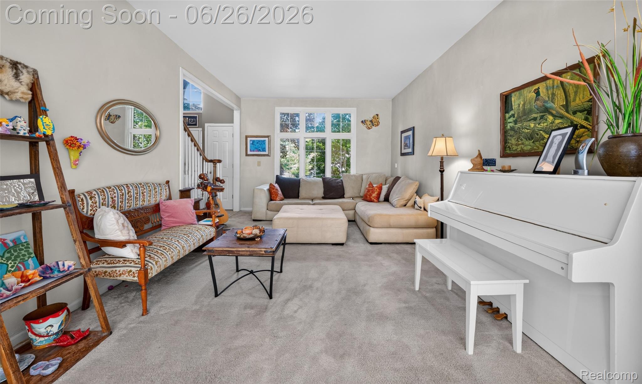 2619 Lambeth Park Rochester, MI 48306 - Photo 18 of 71 Spacious living area featuring light gray carpeting and neutral wall tones