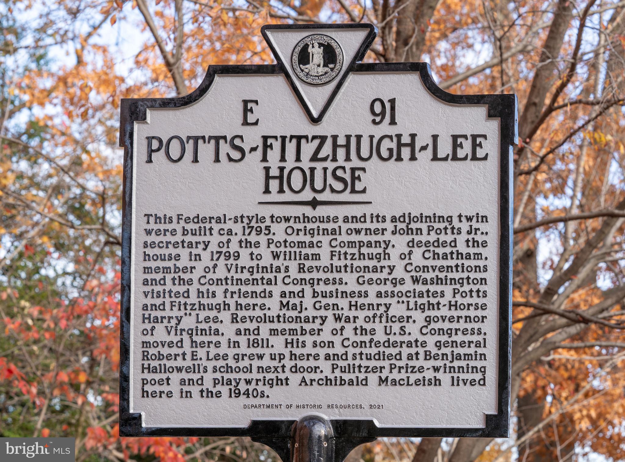 607 Oronoco Street Alexandria, VA 22314 - Photo 39 of 41 The Potts-Fitzhugh-Lee House