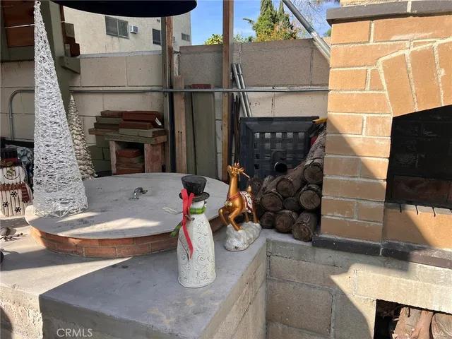 a couple of table and chairs in the patio