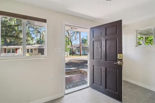 a view of front door
