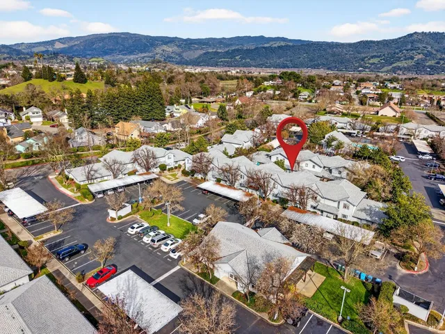 a view of city and mountain