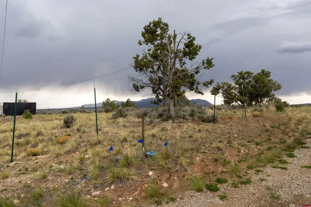 a view of an outdoor space with mountain view