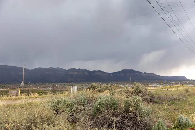 a view of a lake and city