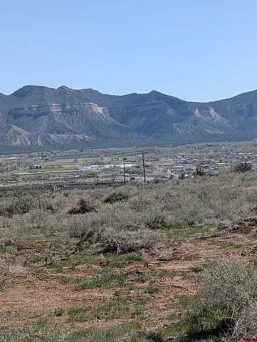 a view of an outdoor space and mountain view
