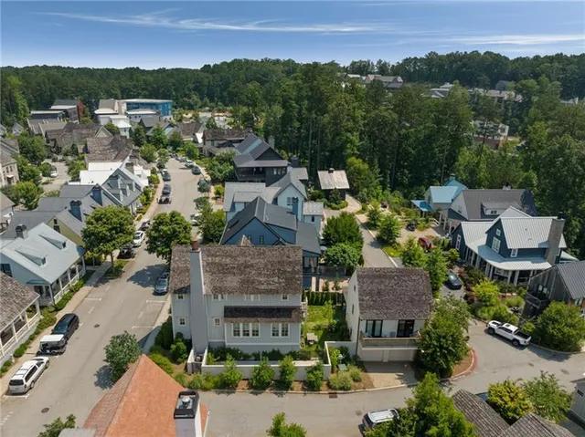 an aerial view of multiple house