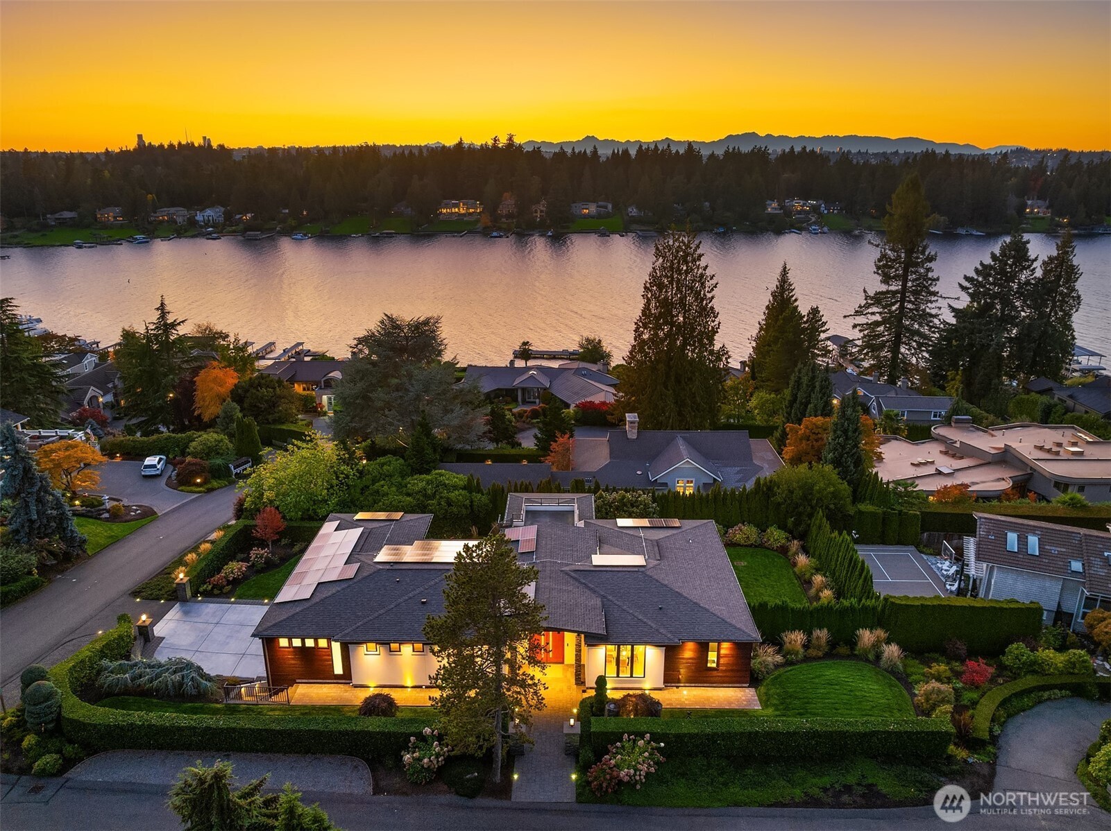 8926 Northeast 36th Street Yarrow Point, WA 98004 - Photo 2 of 40 an aerial view of house with lake view