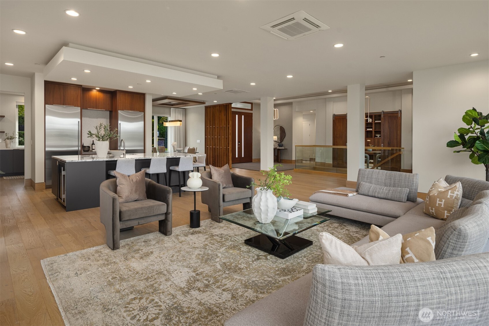8926 Northeast 36th Street Yarrow Point, WA 98004 - Photo 8 of 40 a living room with furniture and a large window