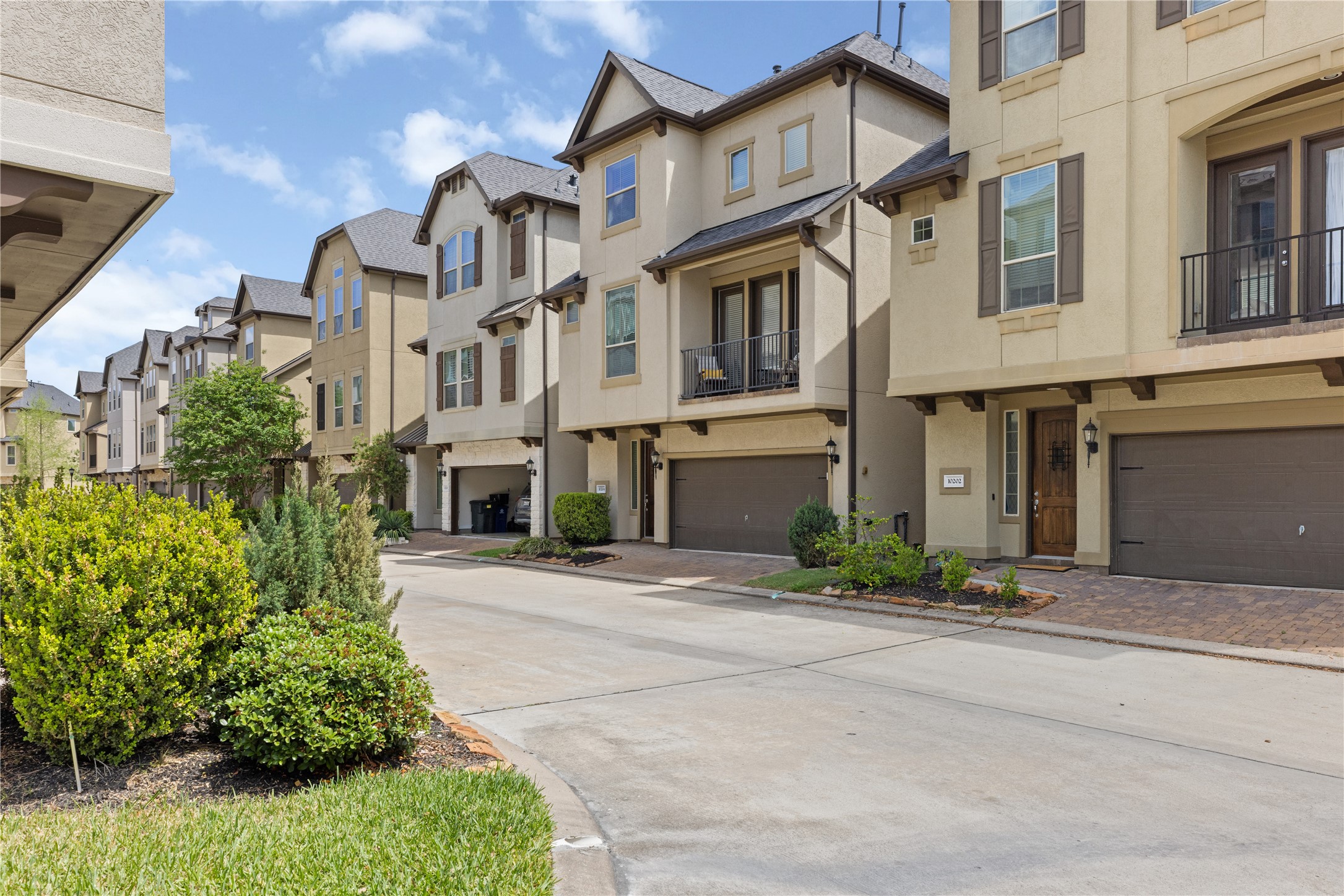 a front view of a multi story residential apartment building