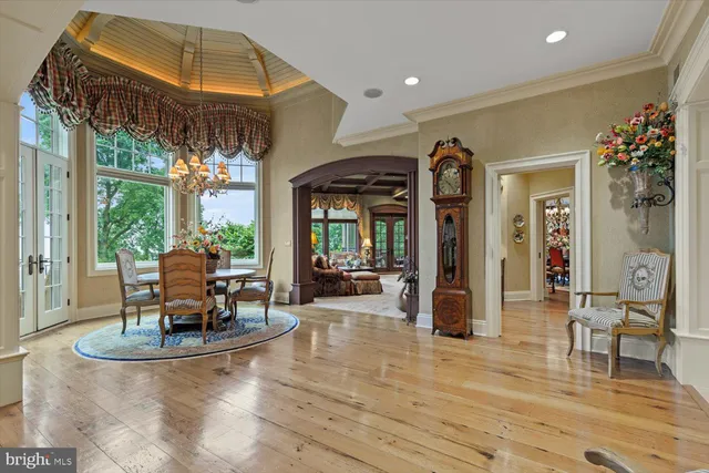 a bed room with a bed and a lamp