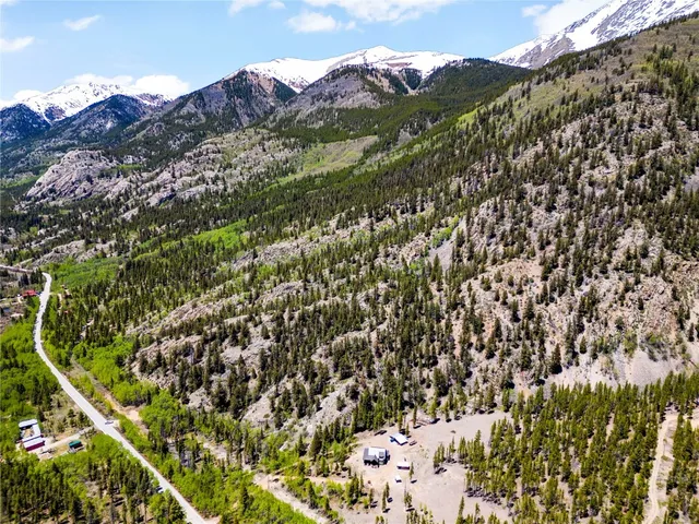 a view of a area with green trees