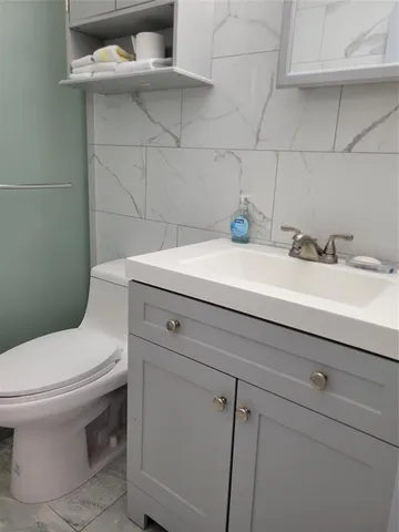 a bathroom with a sink and a toilet