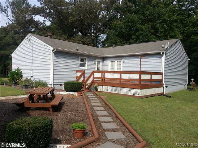 27518 Flank Road Petersburg, VA 23805 - Photo 4 of 24 Exterior Back - A Large deck that is perfect for e