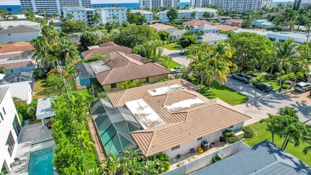 an aerial view of city