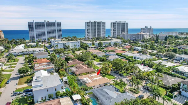 an aerial view of a city with lots of residential buildings