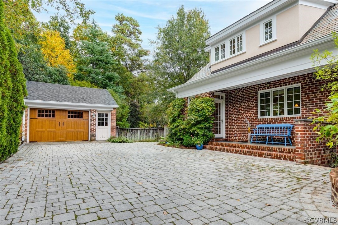 6600 Prospect Road Richmond, VA 23229 - Photo 11 of 50 Driveway with stamped concrete pavers showing over