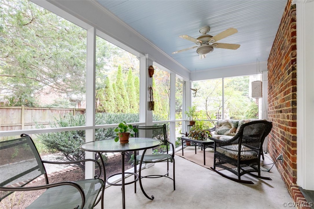 6600 Prospect Road Richmond, VA 23229 - Photo 46 of 50 Screen porch with Robin's Egg Blue Wainscoting lik
