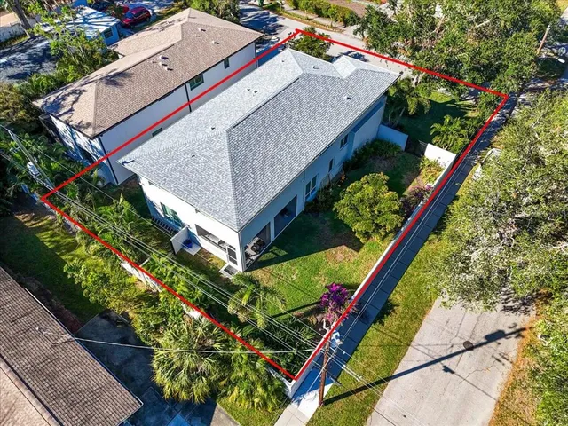 an aerial view of a city