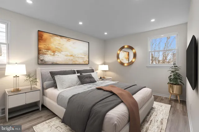 a view of room with window and wooden floor