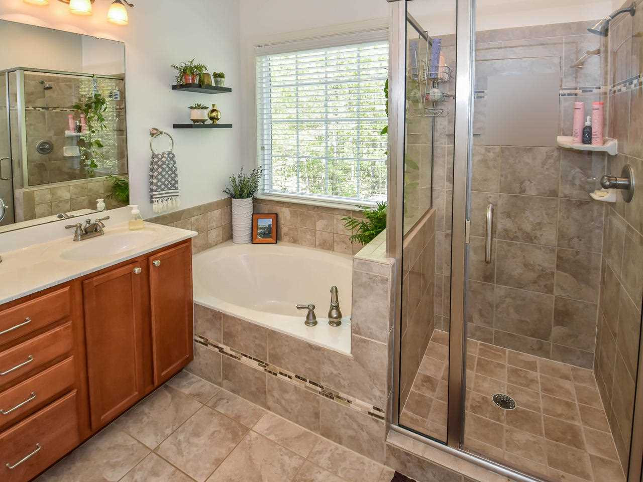 4417 Brighton Ridge Drive Apex, NC 27539 - Photo 14 of 30 Dual Vanity, separate water closet, separate soaking tub, separate tile shower and walk in Closet MASTER BATH