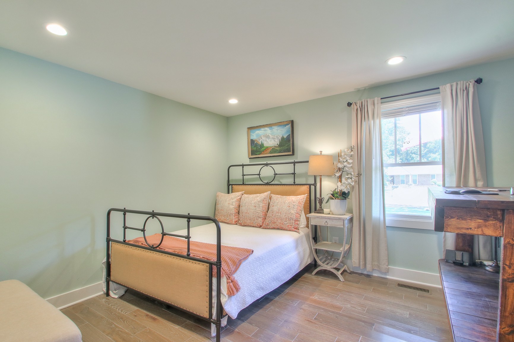 183 Lancaster Drive Franklin, TN 37064 - Photo 27 of 50 a bedroom with a bed and wooden floor