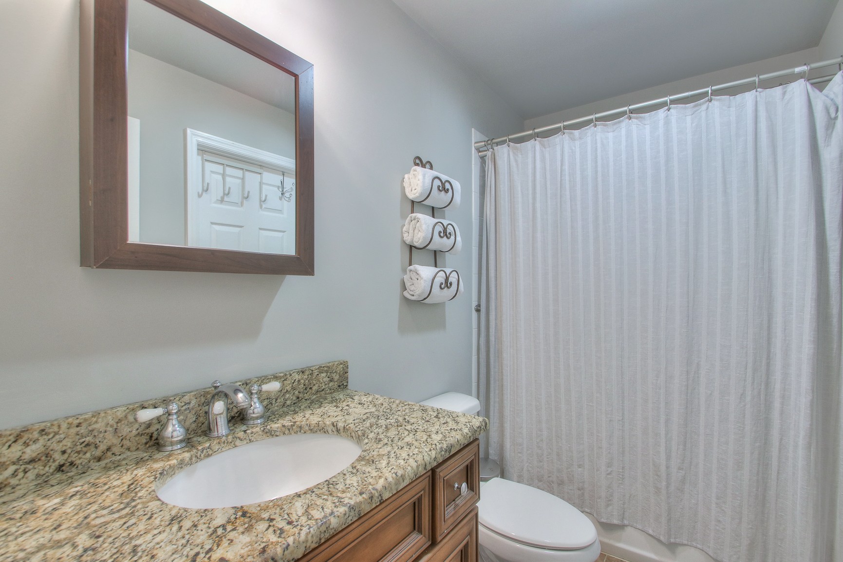 183 Lancaster Drive Franklin, TN 37064 - Photo 35 of 50 a bathroom with a granite countertop sink toilet and mirror