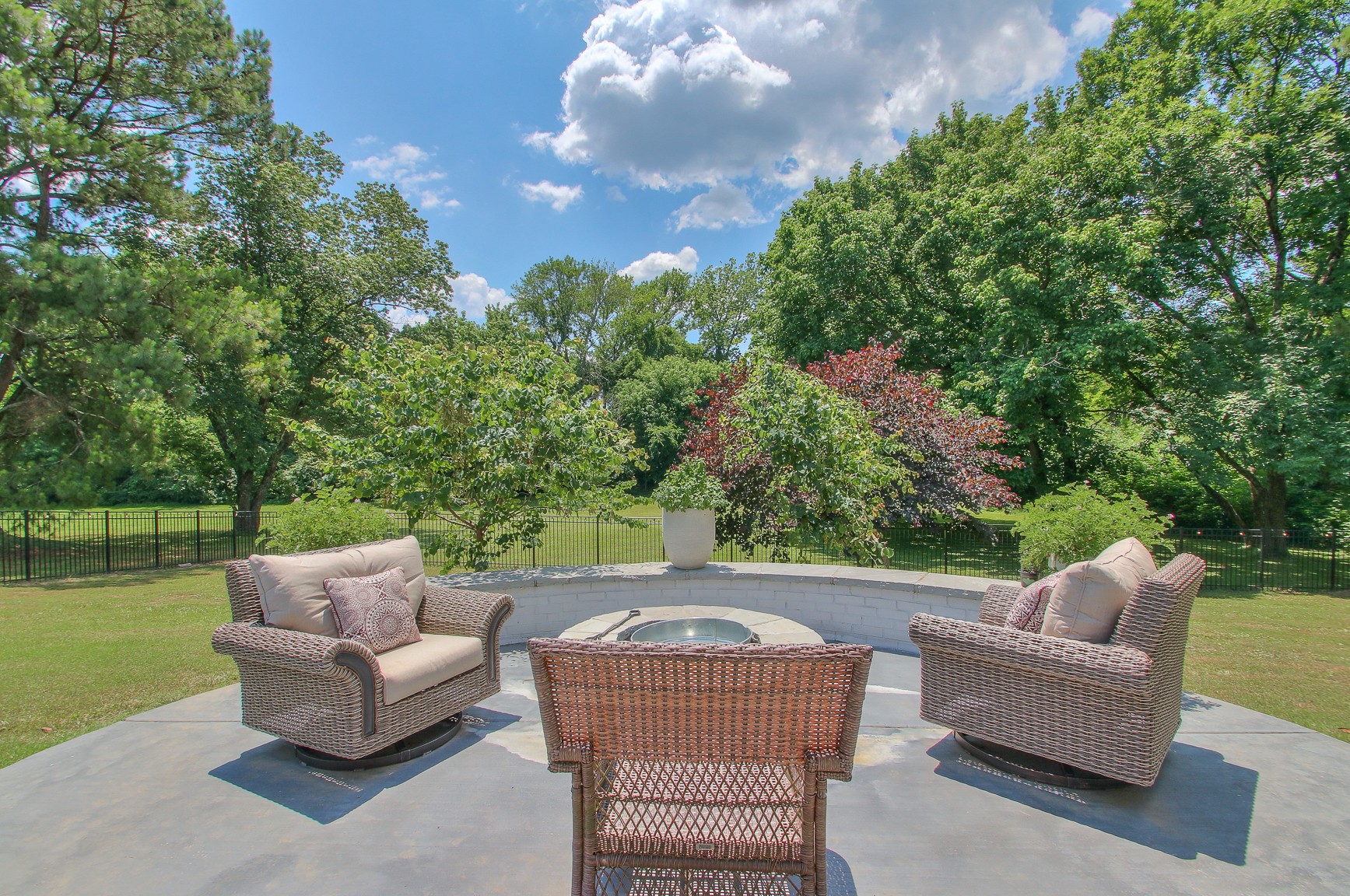 183 Lancaster Drive Franklin, TN 37064 - Photo 41 of 50 a view of a patio with couches and a fire pit