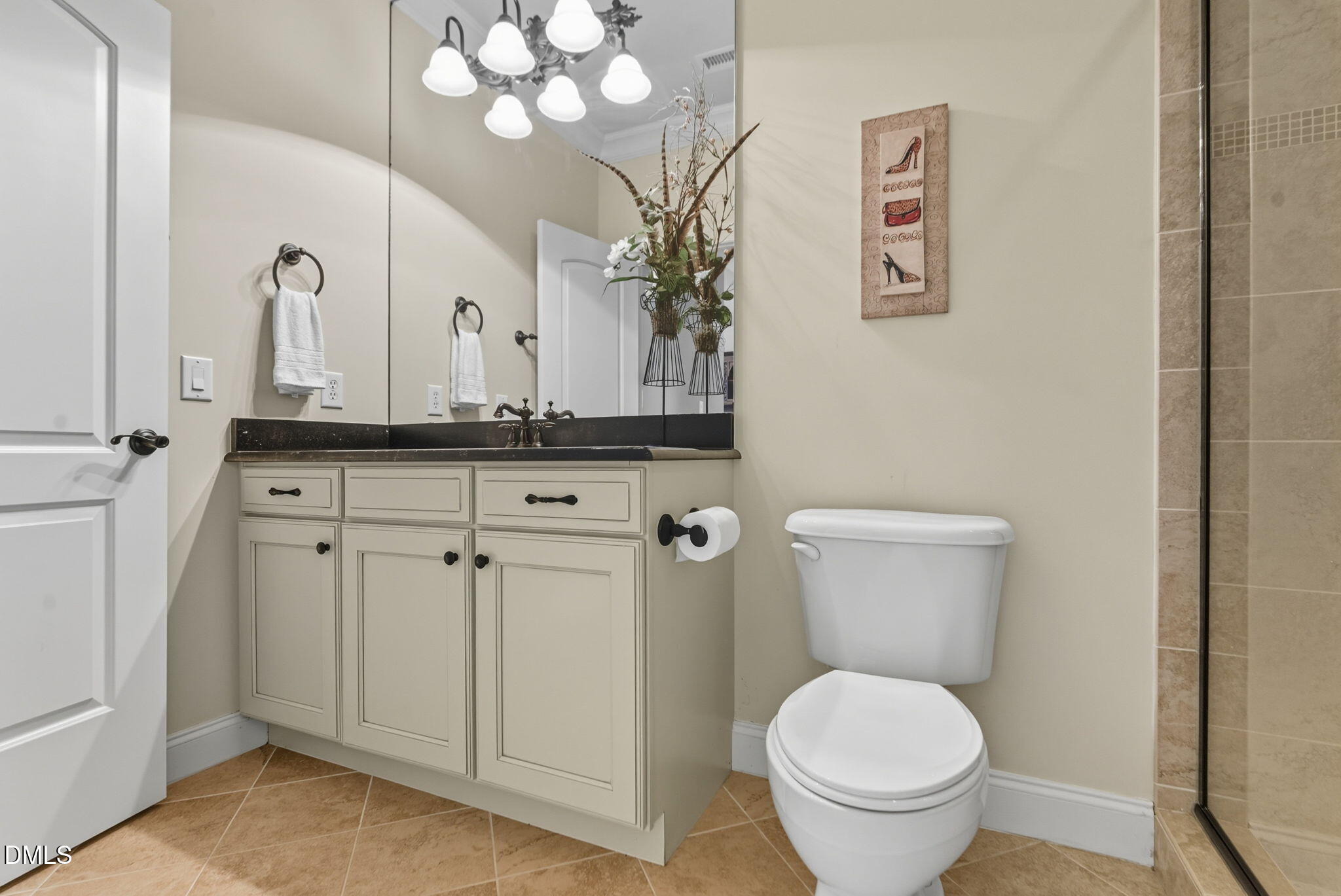 2603 Peachleaf Street Raleigh, NC 27614 - Photo 75 of 90 a bathroom with a toilet a sink and mirror