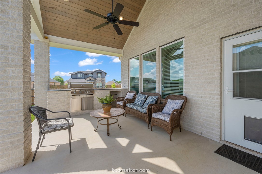 3500 Abingdon Cove Bryan, TX 77808 - Photo 18 of 23 a living room with furniture a fireplace and a flat screen tv
