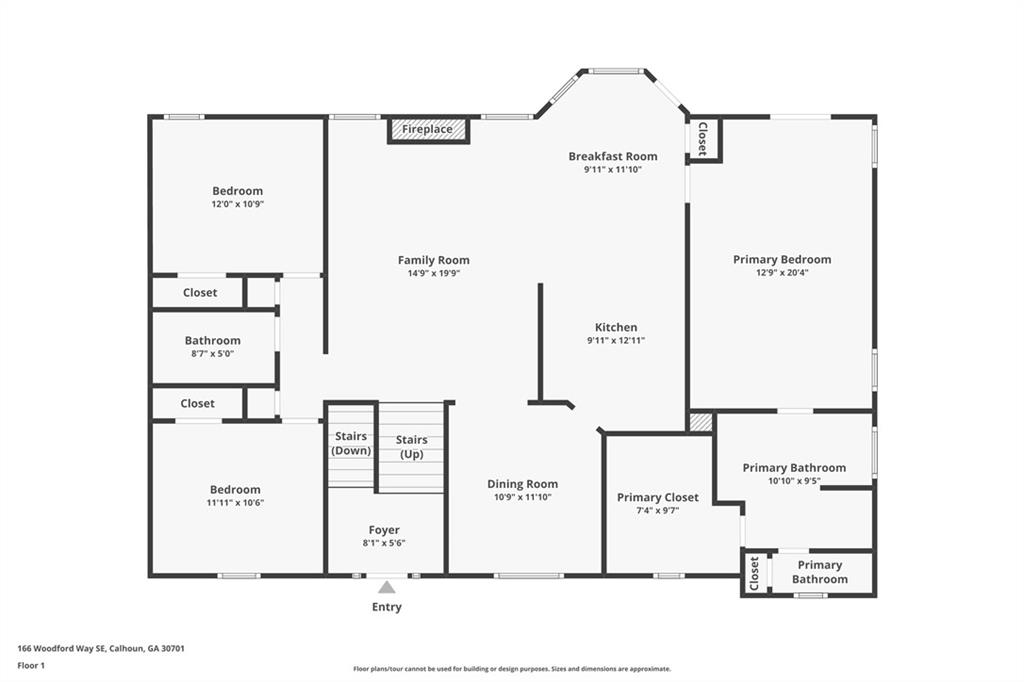 166 Woodford Way Southeast Calhoun, GA 30701 - Photo 34 of 44 a picture of a floor plan