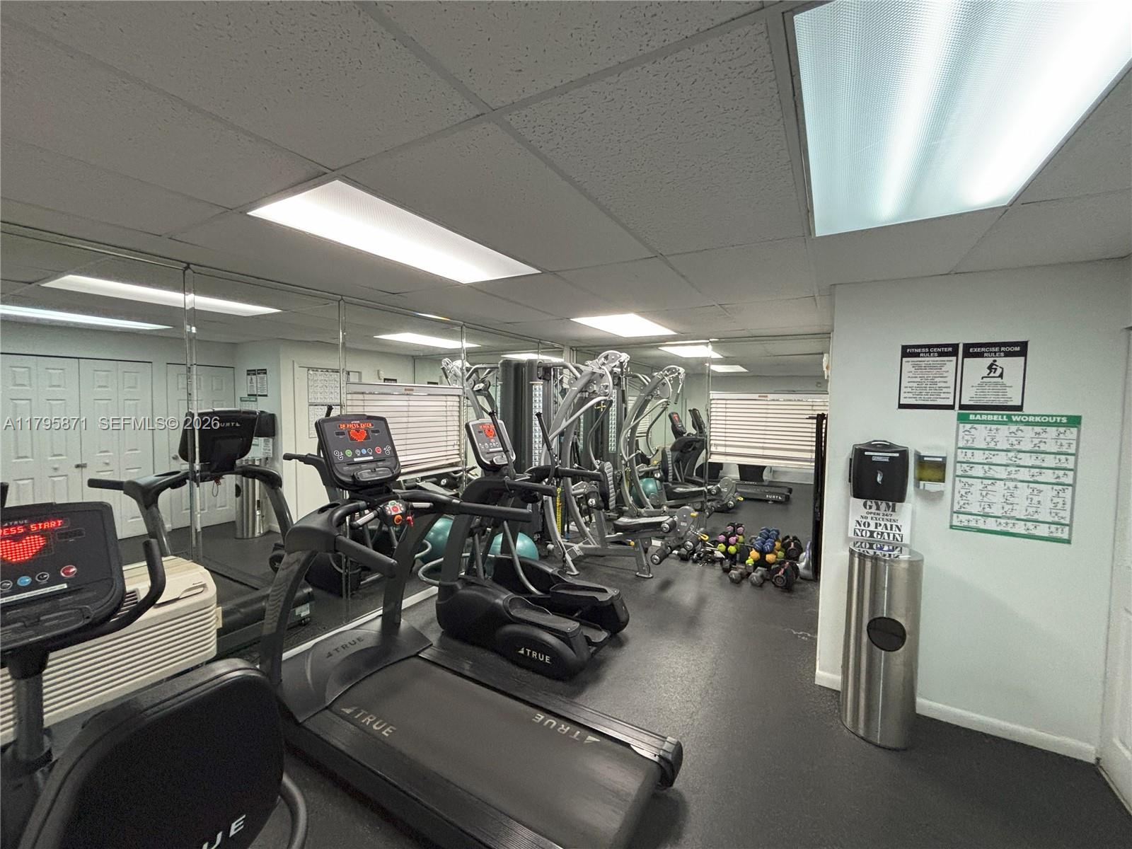 126 Southwest 17th Road, Unit 505 Miami, FL 33129 - Photo 19 of 27 a view of a room with gym equipment
