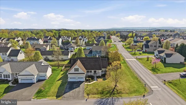 an aerial view of multiple house